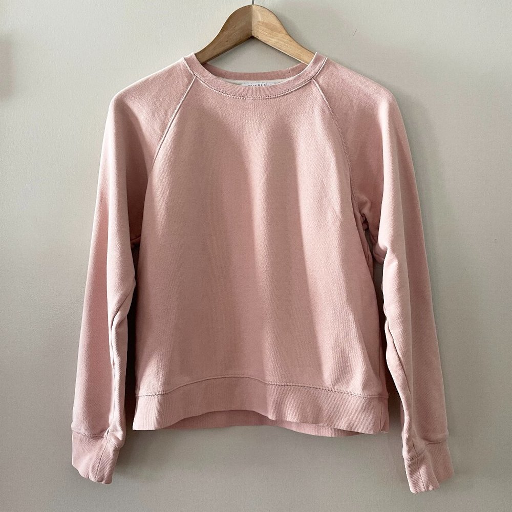 Everlane Blush Pink Cropped Sweatshirt Sz M